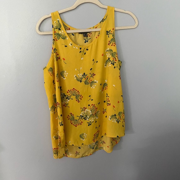 Primark Tops - Primark mustard floral flow tank 8